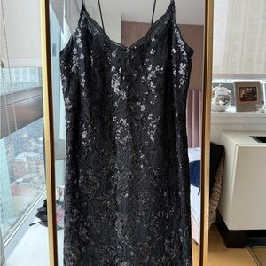 H&M Black Lace Midi Dress